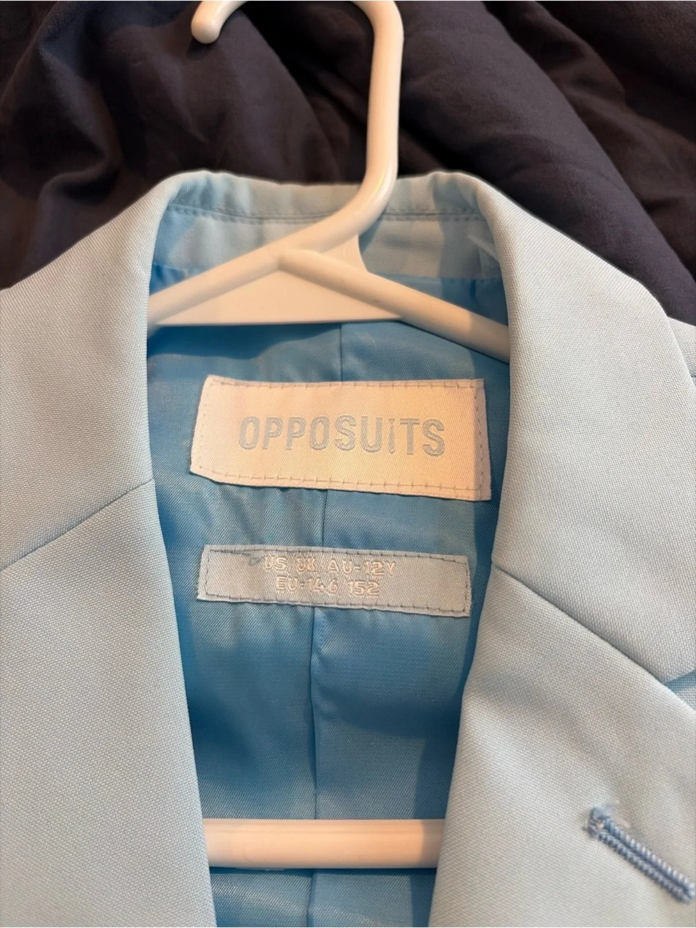 OppoSuits Pastel Blue Men’s Suit Jacket, Trousers & Tie